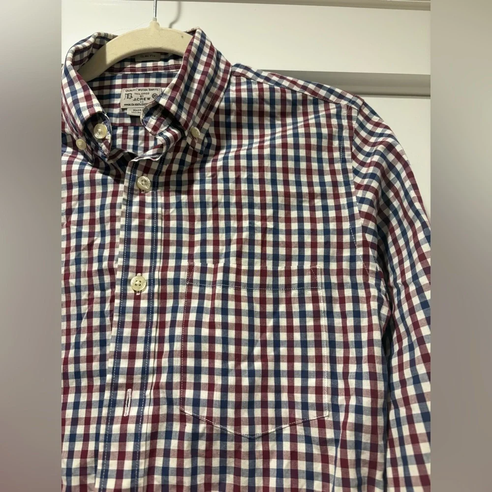 Jcrew  Men's Checkered Button Down Shirt - slim fit
